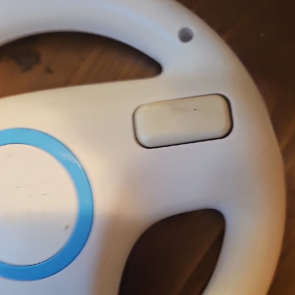 Set Of 2 Nintendo Wii White Racing Wheel Controller Holders